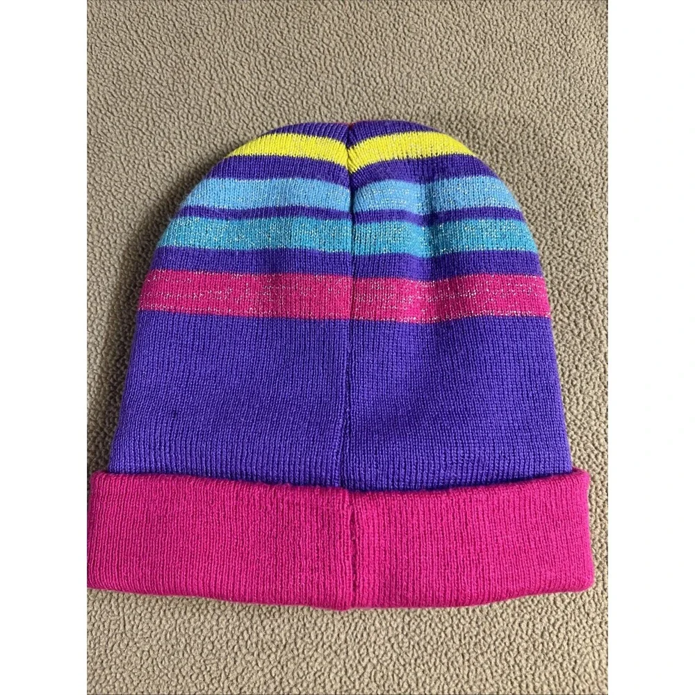 My Little Pony Knit Hat Cap Beanie RAINBOW‎ DASH Girl's Purple Winter